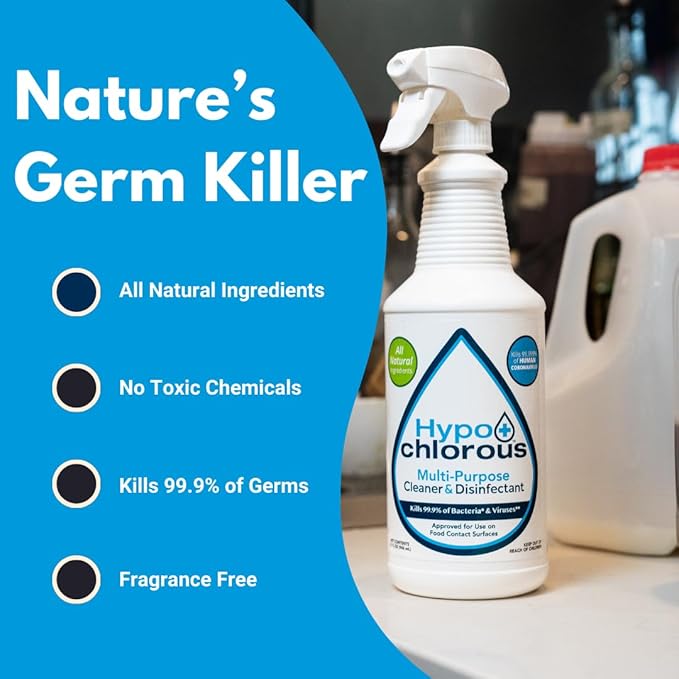 Hypochlorous Acid Spray For Home 1 Gallon - Cleaner & Disinfectant – Safe for Kids & Pets – Multi-Purpose Hypochlorous Acid Cleaner – Eco-Friendly HOCl Spray