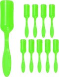 10-Pack Mini Gardening Shovel Spoons, Plastic Garden Soil Scoops for Cultivation Digging Transplanting/Flower Planting/Plant Succulent, Colorful Small Gardening Tools [Green]
