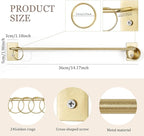 SNOWSTAR Metal Claw Clip Organizer Holder, Hair Clip Holder and Storage for Women and Girl,Claw Clips Hanger Display Hair Accessories for Wall Door Closet,Gold(2PCS)