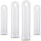Bug Zapper Replacement Bulb 15 W U Shaped Twin Tube Bulb Indoor Outdoor Bug Zapper Light with 4 Pin Base(White,4 Pieces)