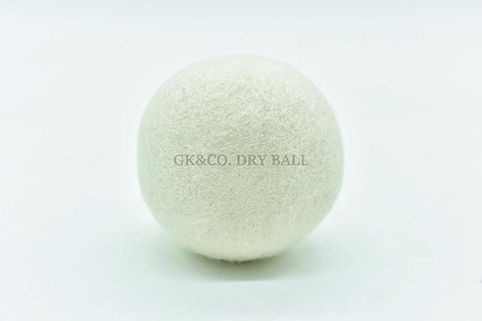 Pack of 3 Wool Laundry Dryer Ball by GK&CO-Reusable Extra Large Premium Natural Fabric Softener, Reduces Clothing Wrinkles, Eco-Friendly~Made of 100% Pure New Zealand Wool~Made in Nepal (3)