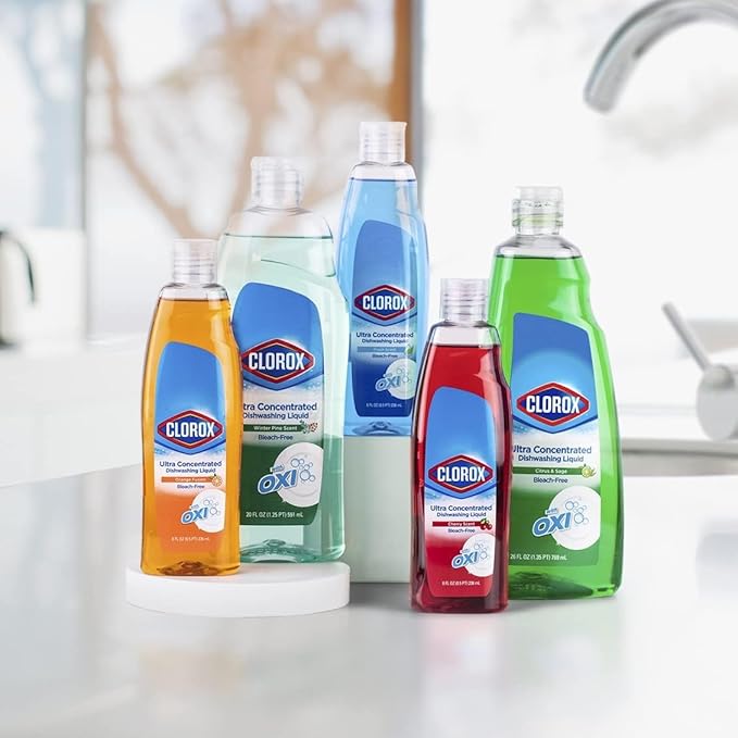 Clorox Ultra Concentrated Liquid Dish Soap with OXI, Citrus & Sage Scent - Dishwashing Detergent, Bleach-Free Formula Powers Through Grease, 26 Fl Oz - 2 Pack
