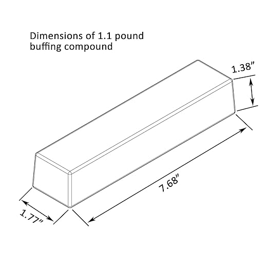 1.1 Pound Black Emery Polishing Buffing Compound Bar for First Stage Polishing of Stainless Steel, Steel and Iron