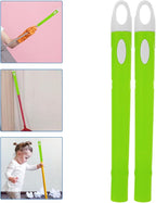 Zerodeko 2pcs Mop Handles and Broom Handle Grips Replacement, Stainless Steel Extendable Rods with Hanging Hole, Household Sweeping Stick Accessories for Dustpan and Cleaning Tools
