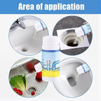Saker Wild Sink and Drain Cleaner Powder | Rapid-Foam Fast-Acting Pipe Declogger for Kitchen, Bathroom, Toilet, Shower Drain Maintenance (2 PCS (3.88oz*2))