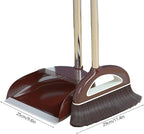 Broom and Dustpan Set with Long Handle - Dust Broom and Dustpan Combo, Lightweight Robust Kitchen Brooms Dustpans, Ergonomic Duster Tool Cleaning Gadgets, for Home, Kitchen, Offices, Pet Hair, Coffee