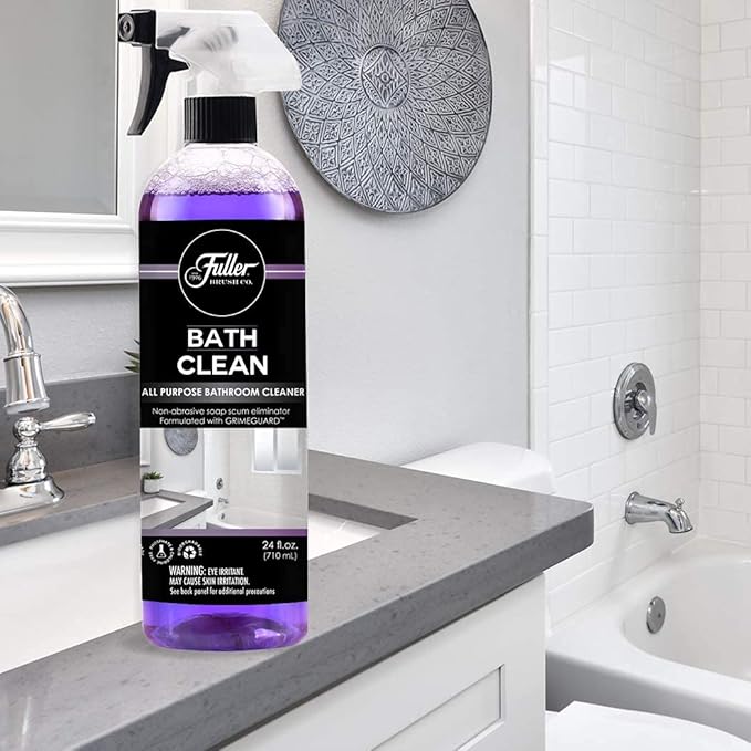 Fuller Brush Bath Clean – 24 oz Bathroom Cleaner Bottle with Spray– Dissolves Soap Scum, Hard Water Stains & Mineral Build-Up – For Sinks, Showers & Tubs – Pack of 2