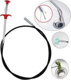 118.1 Inch Drain Clog Remover Grabberable Pick Up Tool 4 Claws-Shower Hair Clog Remover,Drain Snake Grab Trash Hair Clogs from Sink,Downspout Tube Hose Drain Cleaning Litter Pick