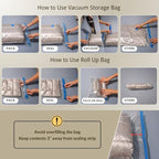 35 Pack Vacuum Storage Bags with Hand Pump, Compression Space Saver for Comforter, Bedding, Blanket Storage, Vacuum Seal Bags for Clothing, Travel Luggage Suitcase and Closet Organizer