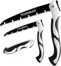 7 Inch + 10 Inch Folding Saw, Pruning Hand Saw for Wood Cutting, Garden Pruner with SK5 Curved Blade, Foldable Handsaw for Tree Trimming, Camping, Gardening and Carpentry