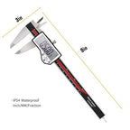 Digital Caliper, 6" Caliper Measuring Tool Extreme Accuracy Waterproof Electronic Vernier Caliper Industrial Stainless Steel Digital, Durable Measuring Tool with Large LCD Screen