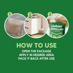Rodent Repellent, Mouse Repellent Pouches, Mice Repellent Indoor, Rat Repellant for House, Mice Deterrent, Keep Mice Away, Extra-Strength Peppermint Effective for 80 ft² and 90 days-10P