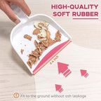 Dust pan, Mini Dustpan and Brush Set, Small Broom and Dustpan Set, Small Hand Broom and dust pan Set, Whisk Broom, Dust pan and Brush for Desk, Table, Home, Kitchen Necessities (Gray 3 pcs)