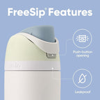 Owala FreeSip Insulated Stainless Steel Water Bottle with Straw for Sports, Travel, and School BPA-Free Sports Water Bottle, 24 oz, Iced Breeze