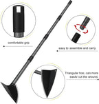 Tenusrnop® Hoe 60" Long Handle Heavy Duty Manual Weeder Gardening Hand Tools for Weeding, Digging, Loosening Soil, Triangle Shape Hoe Gardening Weeding Tool