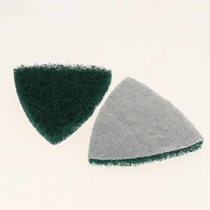 10Pcs Triangle Nylon Fiber Cleaning Pads for Scouring, Heavy Duty Reusable Non-Scratch Scrubbers for Kitchen, Stovetop, Dish Cleaning- 240 Coarse