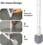 Upgrade Pumice Stone Toilet Bowl Cleaner,Bathroom Cleaner Brush Toilet Wand Refills with 30CM Long Handle for Remove Hard Water Stains with 1 Wand+ Pumice Stones (7 Pack)