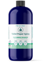 PRISTINE Toilet Paper Spray, More Natural Personal Cleansing Wipes & Flushable Wet Wipes Alternative, Spray Toilet Paper to Create Flushable Wipe, Cucumber Bamboo, 32 fl oz Refill