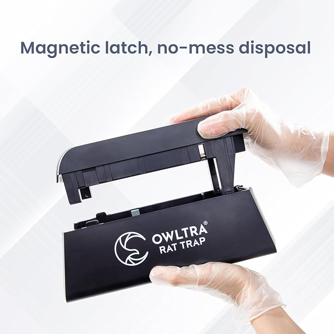OWLTRA OW-1 Indoor Electric Rat Trap 2PCS, Instant Kill Rodent Zapper with Pet Safe Trigger, Black