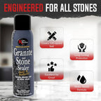 Rock Doctor Granite & Quartz Care Kit, 3 Piece Maintenance Stone Care Combo Kit – Cleans & Renews Marbel, Travertine, Tile and All Other Stone, Fresh, Pack of 3, 54.0 Ounce