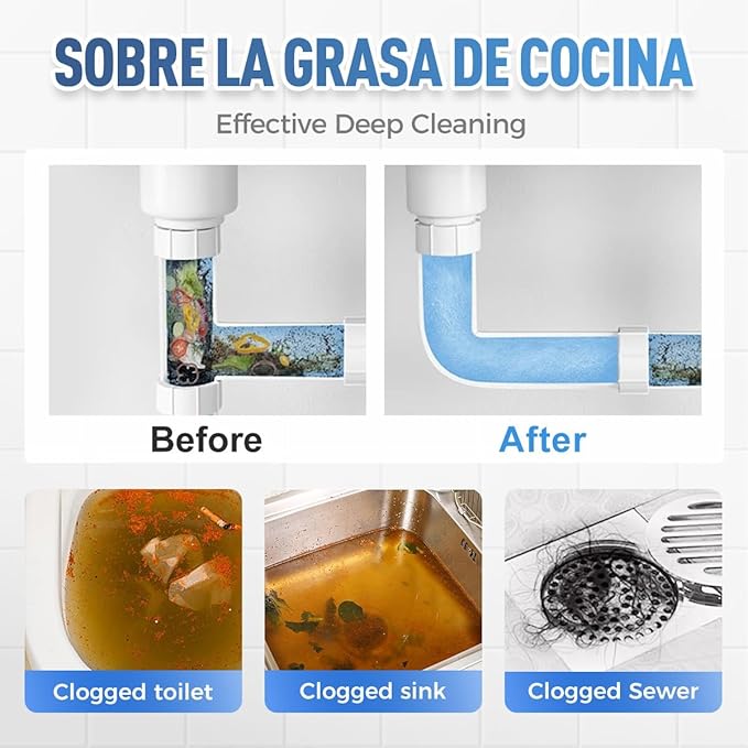 Sink and Drain Cleaner, 2026 New Multi-functional Sink and Drains Cleaner Powder Cleaning, Sink Cleaner for Kitchen and Pipes Cleaning Tool (2 PCS)