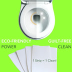 Natural Toilet Bowl Cleaner Strips, Unscented, Eco-friendly, Non-toxic, Septic Safe, Removes Odors & Stains, Plastic-free, Toilet Bowl Cleaner for Quick and Easy Cleaning (180 count)