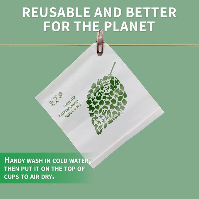 Sandwich Freezer Bags Small Food Storage Bag Sealable zipper Bag for Work - 25 Count