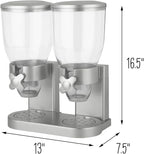 Zevro /GAT202 Indispensable Dry Food Dispenser, Dual Control, Silver