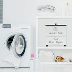NiHome Large Capacity Laundry Room Supply Organizer for Laundry Pods, Sheets, Soap Bars Storage - Two-Layer Dryer Sheet Dispenser & Laundry Pods Container with Lid & Drawer for Laundry Room Decor