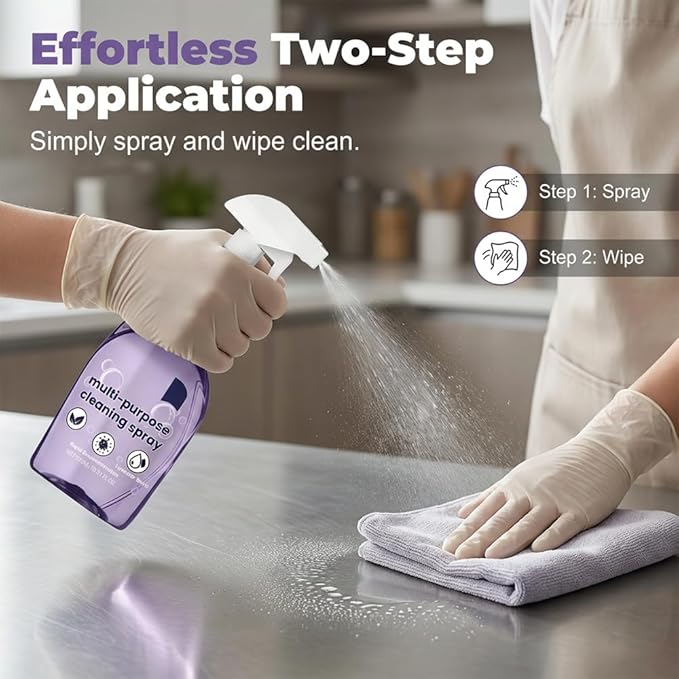 Fliwos Spray Oven Cleaner, 2026 Upgraded All-Purpose Spray Cleaner with Concentrated Cleaning Tablets, Multi-Surface Cleaning Spray for Oven, Grill, Kitchen, Bathroom and Home (1 Bottle+12 Pcs)