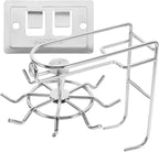 Homoyoyo Stainless Steel 8-Claw Rotatable Kitchen Utensil Hooks Nail-Free Wall-Mounted Utensil Hanger for Cabinet Storage and Hanging Kitchen Supplies Random Style