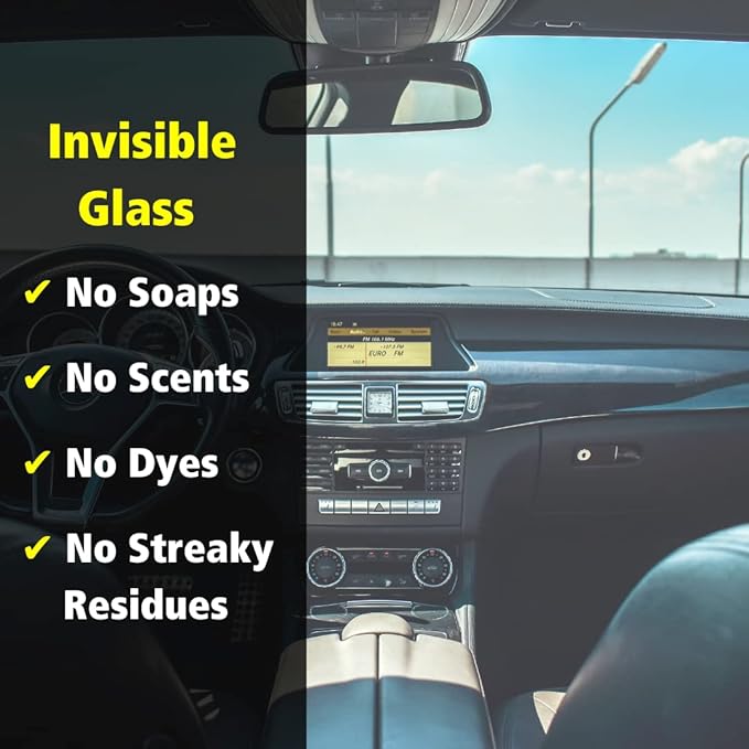 Invisible Glass 92163-6PK Premium Glass Cleaner Spray for Car Windshields and Windows – Automotive and Home Window Cleaner – Streak-Free, Ammonia-Free, Tint-Safe – 16 fl oz (Pack of 6)