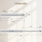Supforce 14" Valet Rod for Closet Pull Out, Retractable Slide Out Valet Rod Closet Organization, Aluminum Valet Clothing Hanger Rods Perfect for Suits, Freshly Pressed Clothes, Polished Chrome
