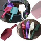 2 Pcs Garden Scoops PP Resin Hand Trowels Hanging Hole Design Shovel Scoops for Home Flower Soil Planting Digging Transplanting Compost Dog Food