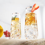 Ciaell 24 Pack Rose Gold Plastic Champagne Flutes - 9 Oz Disposable Champagne Glasses - Stemless Mimosa Glass for Parties & Weddings & Birthdays