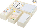 GRANNY SAYS Drawer Organizer Clothes, 6 Pack Dresser Organizer Bins for Nursery, Closet Organization and Storage Dividers for Clothing, Baby Clothes, Underwears, Beige