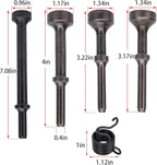 Smoothing Air Hammer Bits Set, 5Pcs Smoothing Air Hammer Tool Kit Air Hammer Atachments Air Chisel Bits, Extended Length Pneumatic Hammer Bit with Spring, Power Hammer Drills Tools & Home Improvement