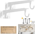 Heavy Duty Closet Rod Bracket 2 Pack WYGWP Wall Mounted Closet Shelf Brackets Supports 200lbs,White Closet Rod Support Bracket for DIY Home and Closet Decor
