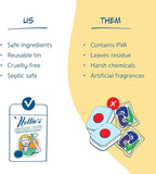 Nellie's Dishwasher Powder - Tough on Food Residue, Plant-Based Ingredients, Spotless Clean, High-Efficiency Dishwashing Solution - 100 Scoop Tin - (Made in Canada)