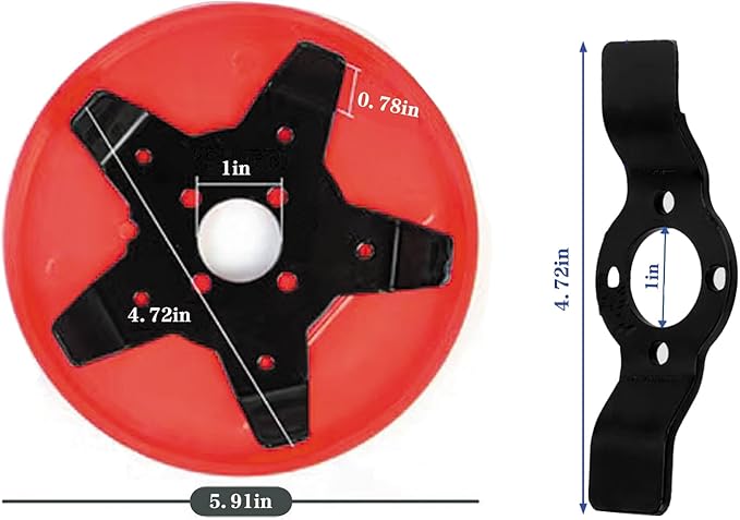 Upgraded Weeding Disc, Universal Weeding Disk, One Blade Replacement Heads, Weed Eater Blades, Weed Wacker Blade, Multifunctional Weeder Plate for Trimmer (2PC)