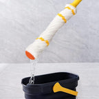 KeFanta Self-Wringing Twist Mop for Floor Cleaning, Long Handled Microfiber Floor Mop with Top Scouring Pad for Kitchen, Hardwood, Restaurant, Bathroom, Garages, Warehouses, Office,57-inch