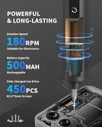 Electric Screwdriver, 4V Precision Screwdriver Set, 49-in-1 Cordless Power Screwdriver, USB-C Cable, Max 3.5 N.m Torque, Compact Magnetic Tool for Phone Camera Laptop Electronics Home Repair