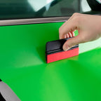 FOSHIO Micro Fiber Felt for Squeegee Edge Wrapping 2 Meters Length - Red Felt to Cover The Edges of Hard Card Squeegees
