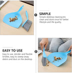 GLEAVI Mini Broom and Dustpan Set, Compact Household Pet Cleaning Tool, Desktop Sweeping Accessory for Home and Office, Portable Handheld Cleaning Supplies
