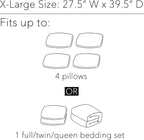 SpaceAid Jumbo Vacuum Storage Bags, Space Saver Sealer Compression Bags for Comforters, Blankets, Pillows, Bedding, Clothes (X-Large 3 Pack)