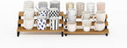 Furinno RAVEL Kitchen Countertop Organizer Set of 2, 3-Tier Counter Shelves, Kitchen Storage, Expandable, Spice Rack, for Pantry, Coffee Bar, Beech