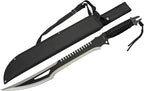 SZCO Supplies 25” Cord-Wrapped Handle Fantasy Outdoor Machete with Nylon Sheath 926956 Black