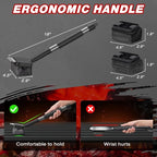 Grill Brush for Outdoor Grill - BBQ Grill Brush Bristle Free, Aramid Fiber Steam Grill Cleaner, Non Metal Bristles Barbecue Cleaner Grill Cleaning Tools, 2 Replaceable Heat-Resistant Heads (Black)