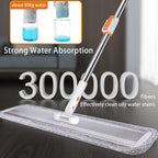 Microfiber Flat Mop 32 in Large Mops for Floor Cleaning Commercial Dust Dry Wet Mops on Hardwood Floors with 4 Washable Pads Aluminium Telescopic Long Handle Floor Cleaning Tools