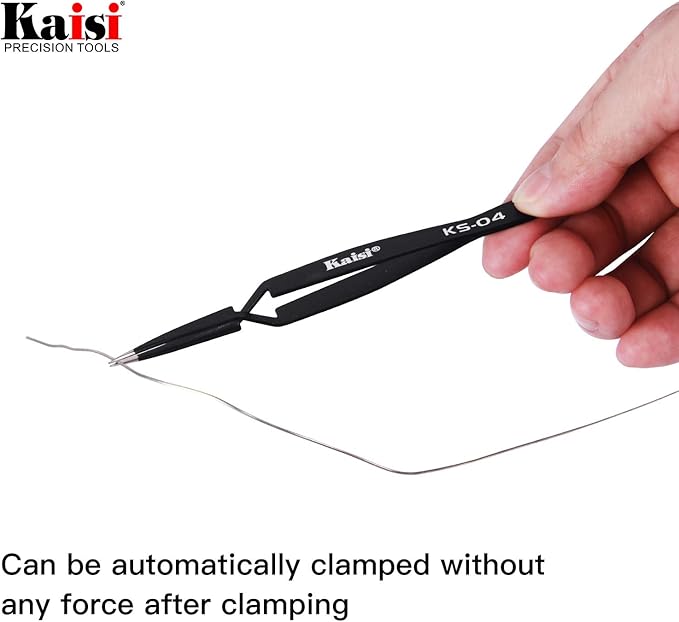 Kaisi 14 PCS Precision Tweezers Set, ESD Tweezer Set, Anti-Static Stainless Steel Tweezers Set for Craft, Jewelry, Electronics, Laboratory Work